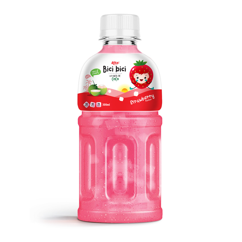 OEM 300ml Pet 瓶 Bici Bici 草莓味加肉果汁