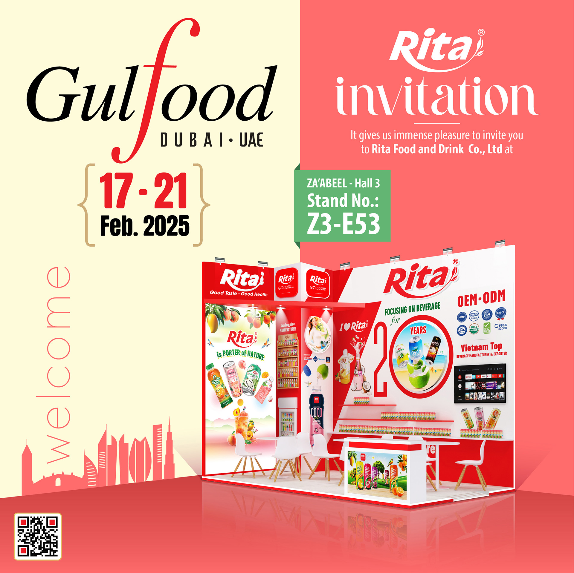 Rita Food & Drink Co., Ltd 在 Gulfood 2025 ——成功展示高端饮品