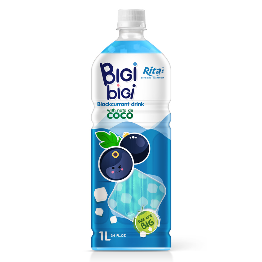 BiGi BiGi 黑加仑椰果饮料 1L PET 瓶装
