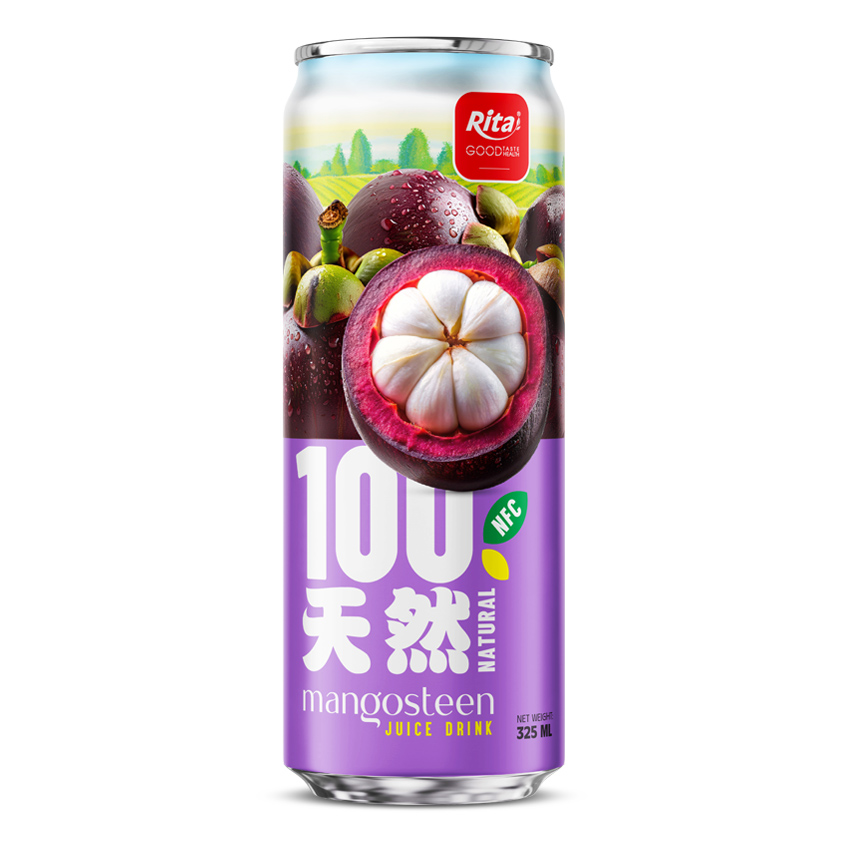100% 天然山竹汁饮料325ml 细长罐