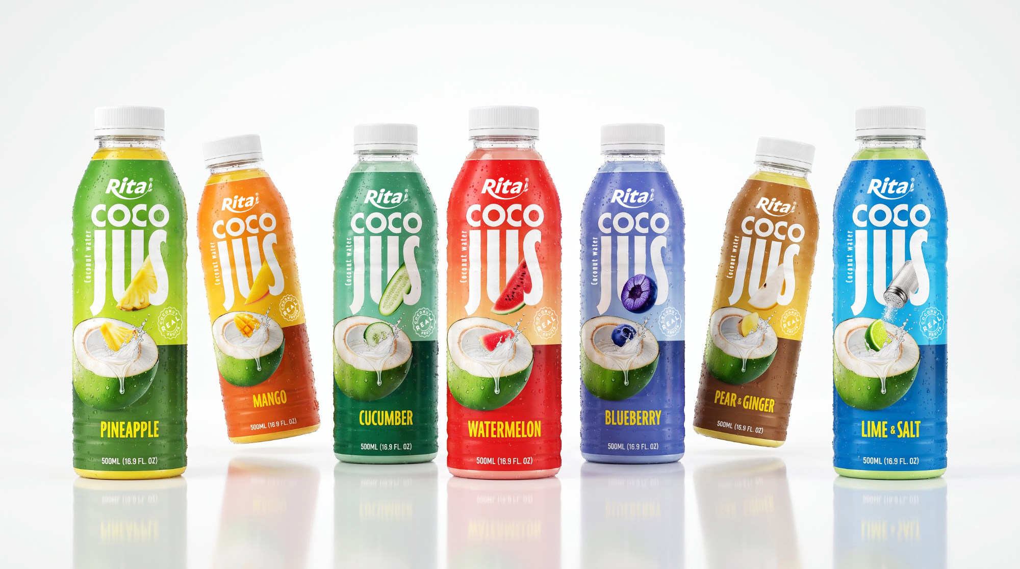 COCO JUS Real Coconut Water with Pear and Ginger Juice 500ml (16.9 fl oz) Poster 2