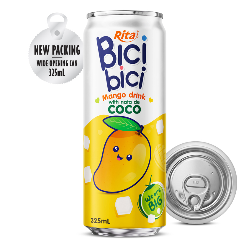 Bici Bici 芒果椰果饮料 325ml 宽口罐装