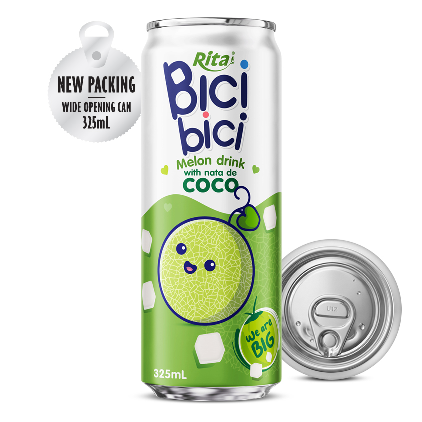 Bici Bici 蜜瓜椰果饮料 325ml（宽口罐）