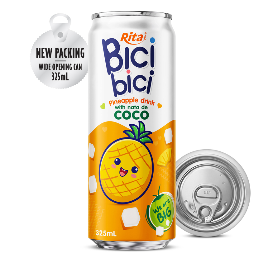 Bici Bici 菠萝椰果饮料 325ml（宽口易拉罐）