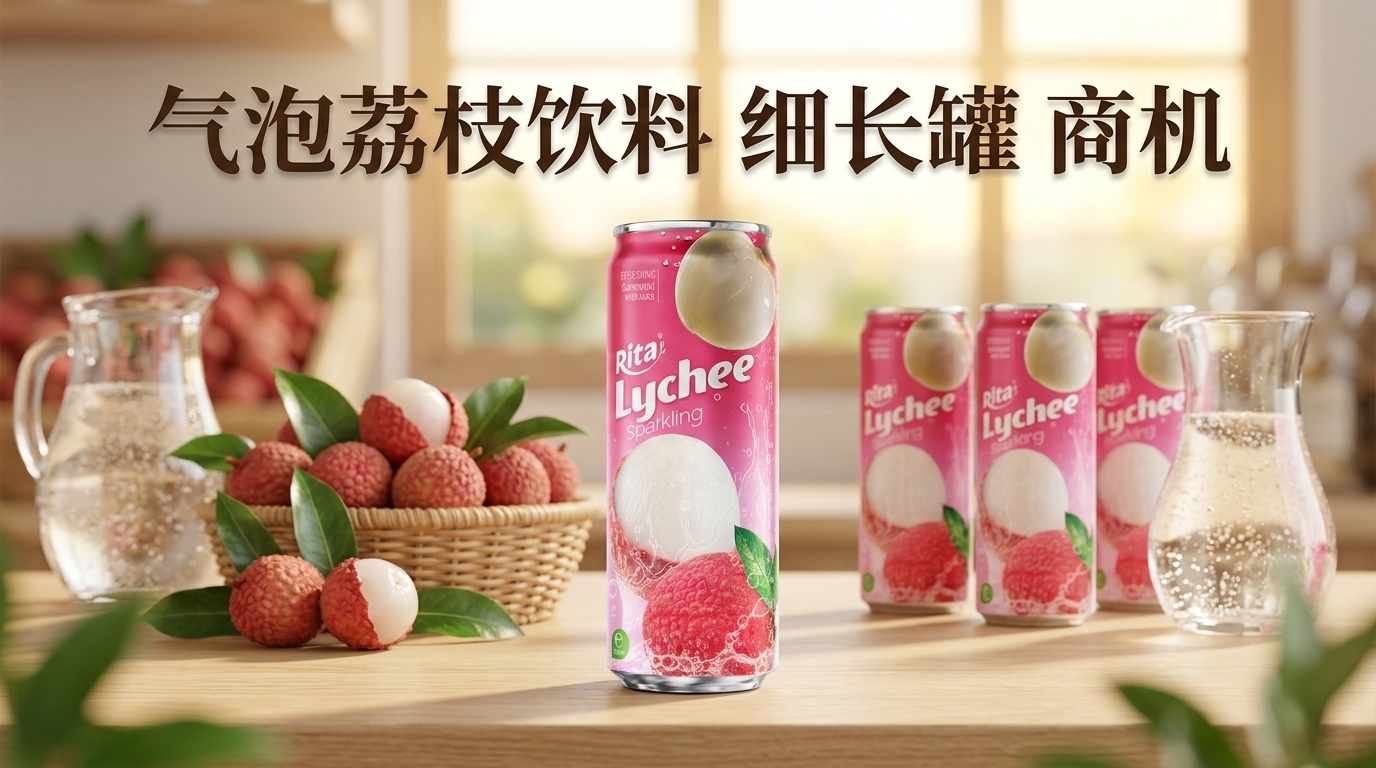气泡荔枝饮料 细长罐 商机